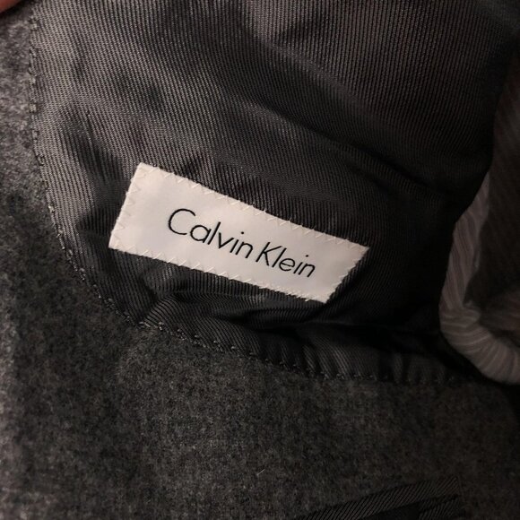 Calvin Klein Blazer Mens 44R Wool Blend Military 4 Pocket Button Jacket Utility - Picture 4 of 16